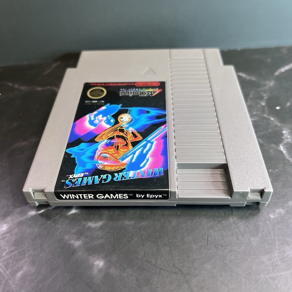 Winter Games (Nintendo Entertainment System, 1987) Cart Only, NES Authentic - Picture 3 of 4